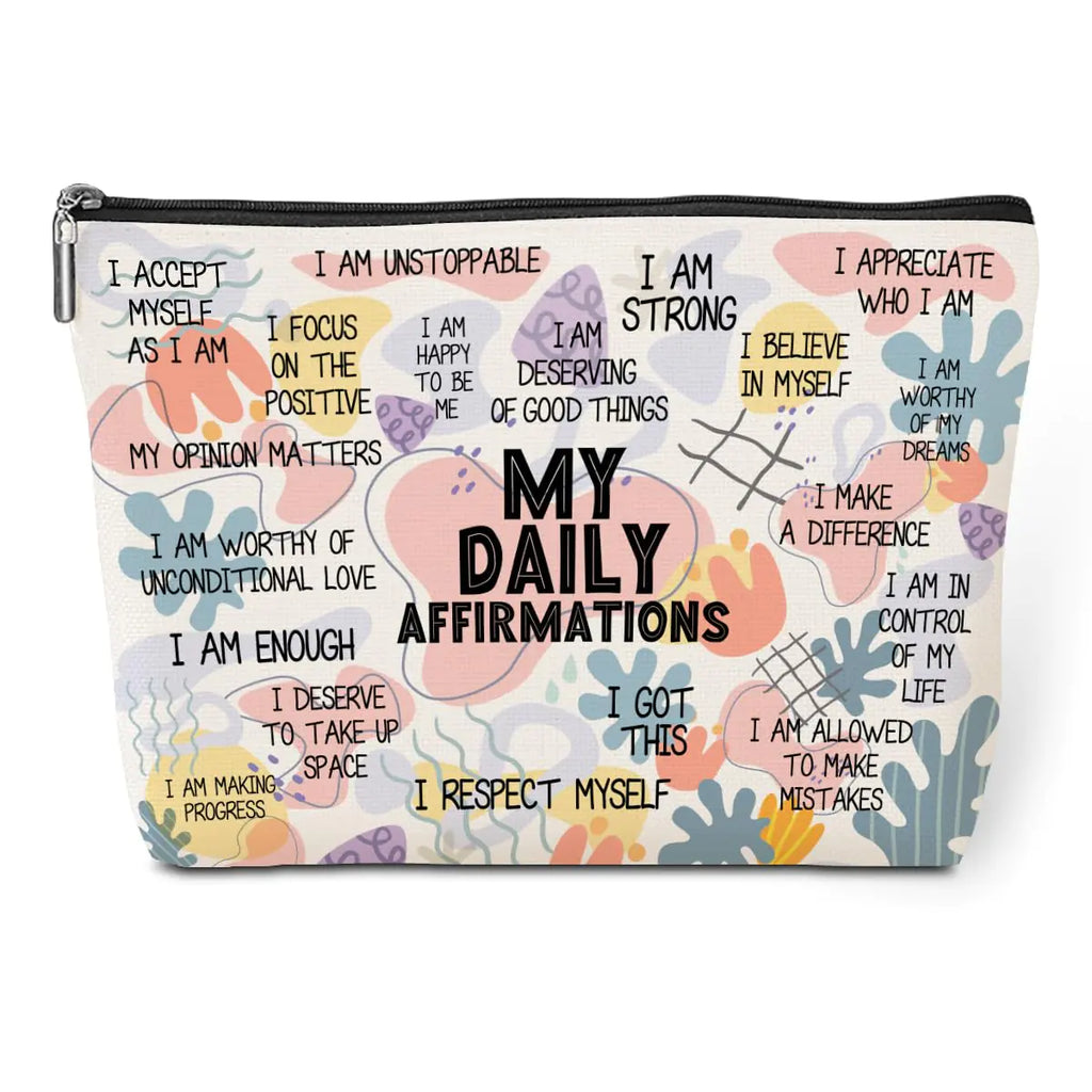 Daily Affirmations Make up Bag